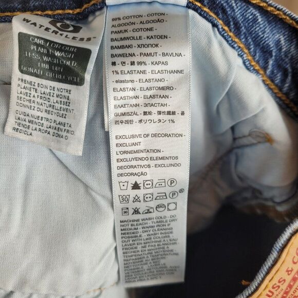 Levi's 501 Original Fit Jeans Worn In Indigo Medium Wash Blue Size 24W M NEW - Picture 11 of 14